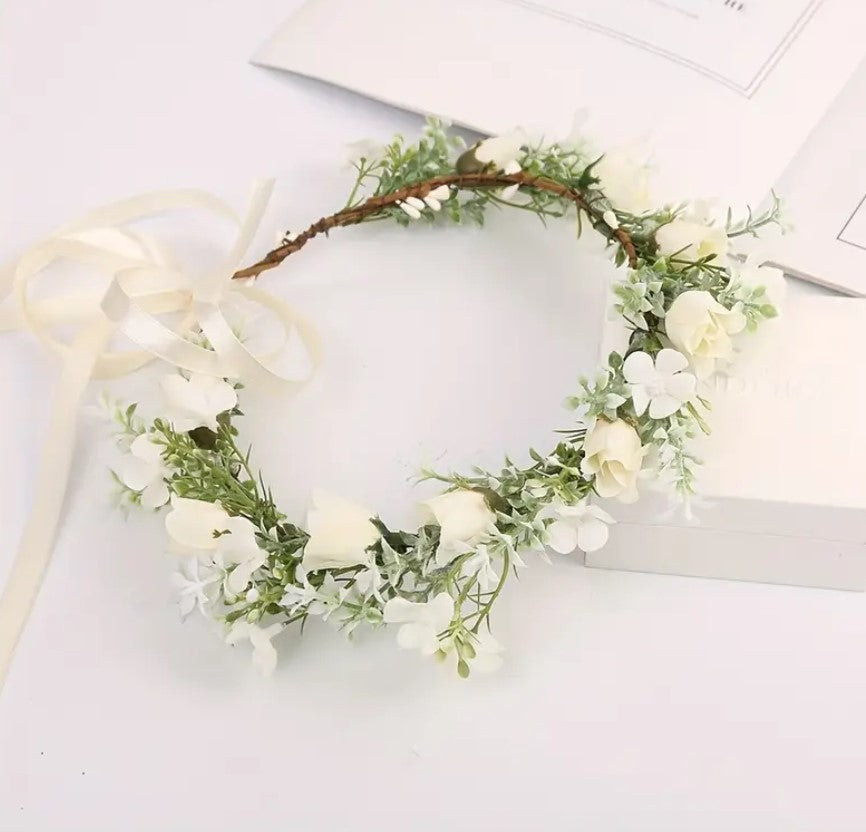 Faux Flower Crown Wedding 